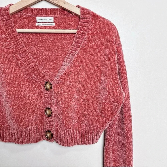Urban Outfitters Womens Xsmall Maura Chenille  Cropped Cardigan - Picture 5 of 13
